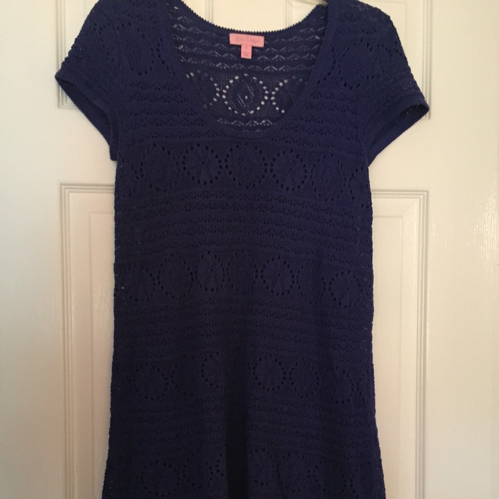 Navy blue Lily Pulitzer Crocheted Dress